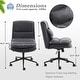 preview thumbnail 15 of 17, Upholstered Armless Polyester Fiber Task Office Chair With Wheels