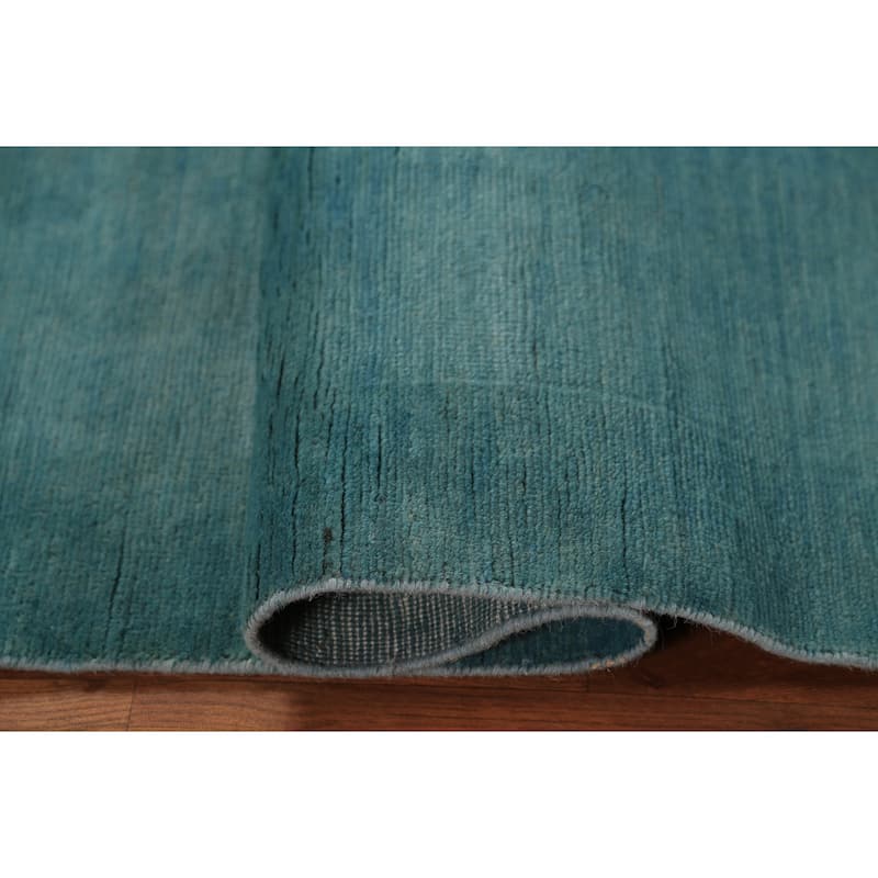 Gabbeh Oriental Rug Handmade Oriental Blue Wool Carpet - 3'5" x 6'0"