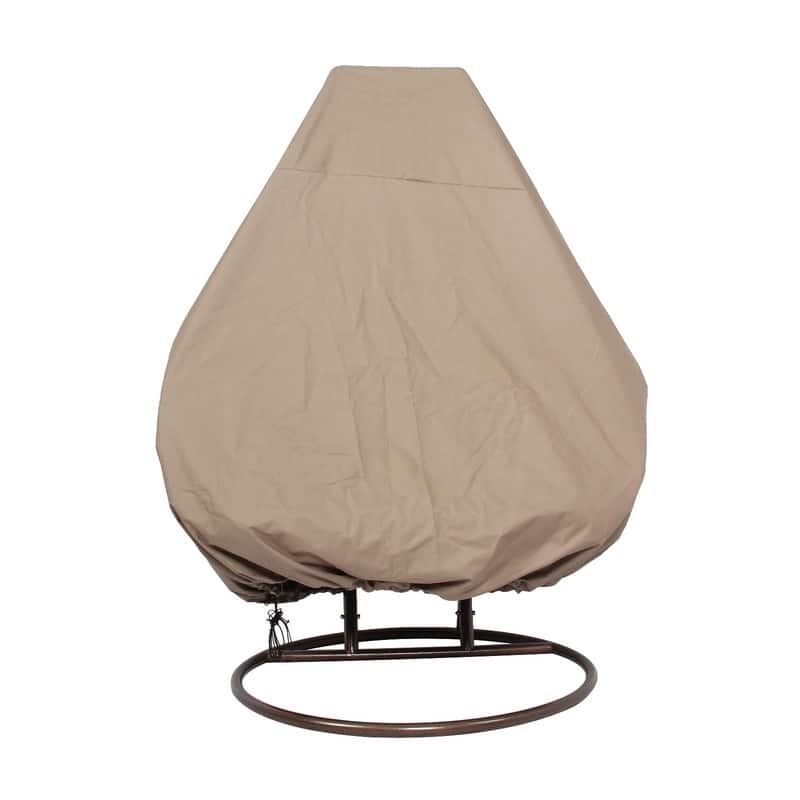LeisureMod Hanging Double Hanging Egg Swing Chair Cover - Brown - 80"Dx80"Wx92"H