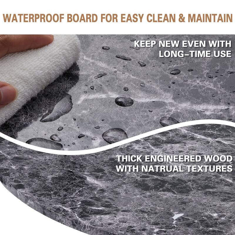 VECELO 36 Inch Round Dining Table for 4 with 400lbs Capacity Sturdy Curved Legs for Kitchen & Dining Room