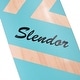 preview thumbnail 6 of 7, 42 in.Geometric Light Blue Longboard Skateboard Drop Through Deck Complete Maple Cruiser Freestyle, Camber Concave