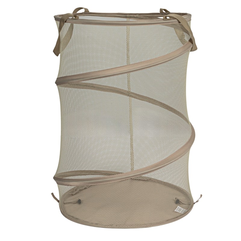 Household Essentials Pop-Up Mesh Laundry Hamper - 16.1"L x 16.1"W x 25.0"H
