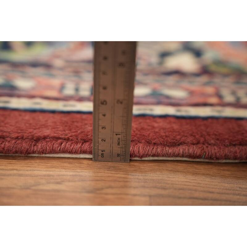 Hand Knotted Oriental 100% Wool Carpet Traditional Traditional Red Mahal Area Rug - 13' 10'' X 10' 6''