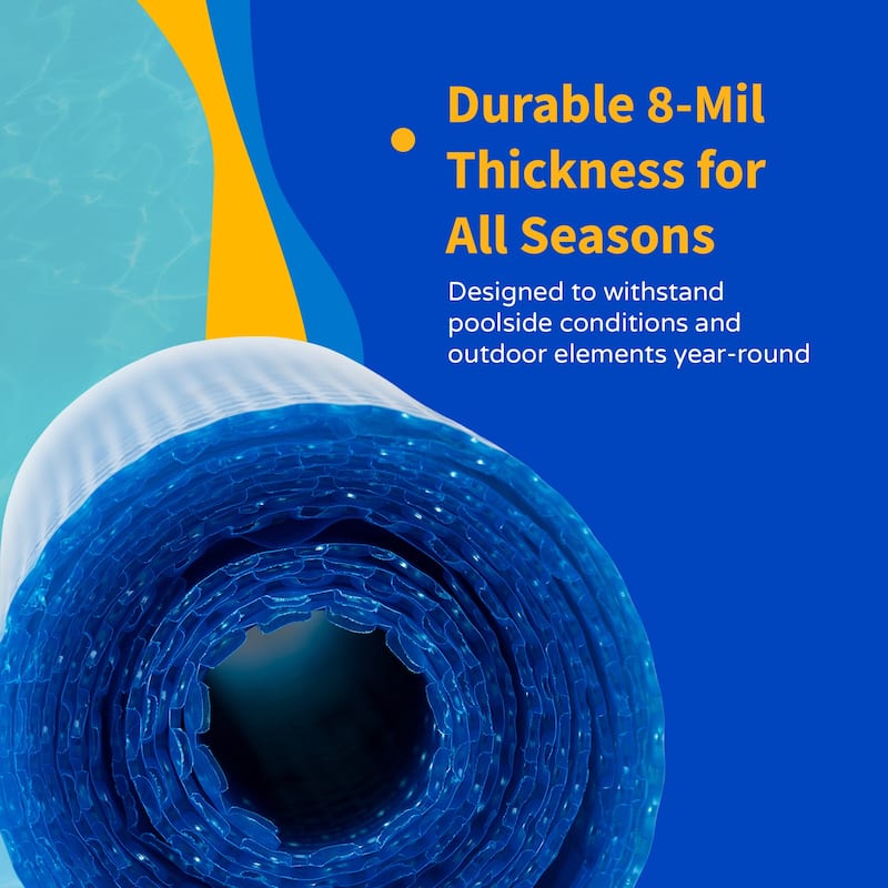 Blue Wave 8-mil Solar Blanket for Round Above-Ground Pools - Blue