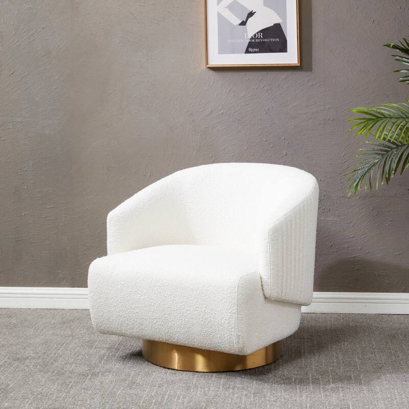 SAFAVIEH Couture Gizella Swivel Accent Chair - 34 In. W x 31 In. D x 30 In. H - 34Wx31Dx30H