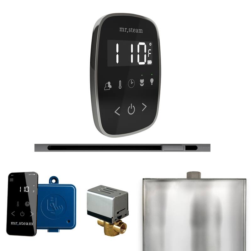 Mr Steam BFL Butler Flex Linear Package Steam Shower Control Package - Black / Brilliant Black