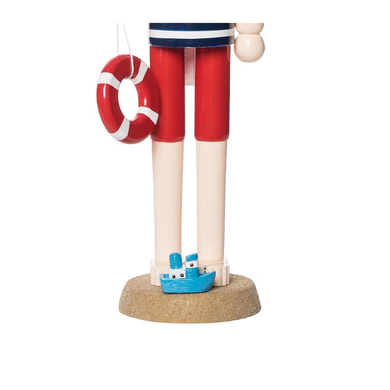 Beach Santa W/life buoy Figurine