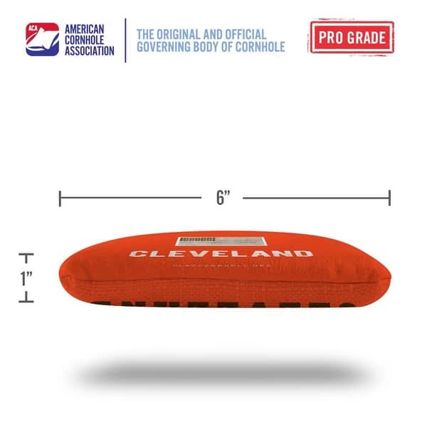 Cleveland Football Orange Dual Sided Cornhole Bags