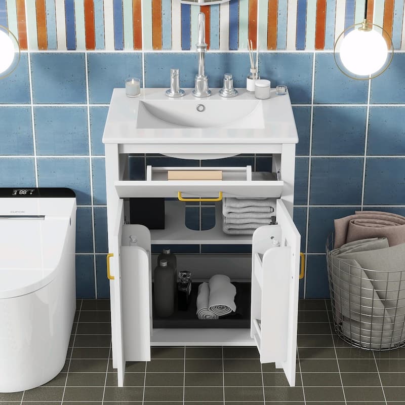 24" Bathroom Vanity Combo with Ceramic Sink