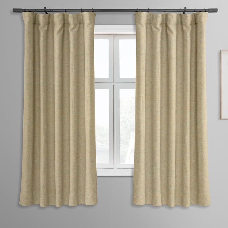 Exclusive Fabrics Bellino 63 In Room Darkening Curtain (1 Panel) - 50 x 63 - candlelight