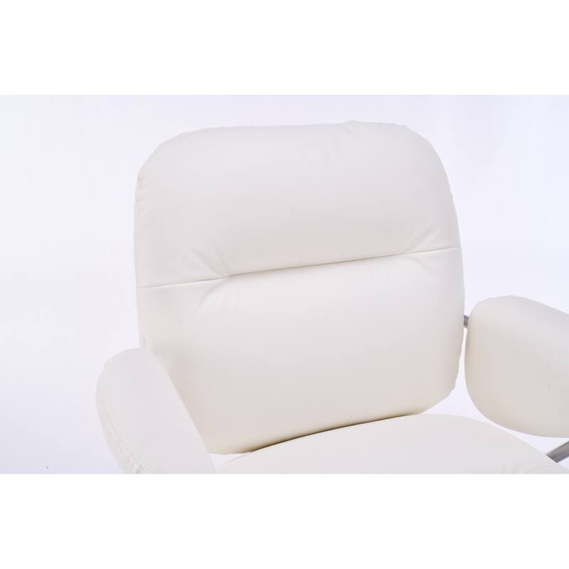 Ergonomic Leather Office Chair with 360°Swivel, Adjustable Height, Reclining Backrest & Breathable Seat