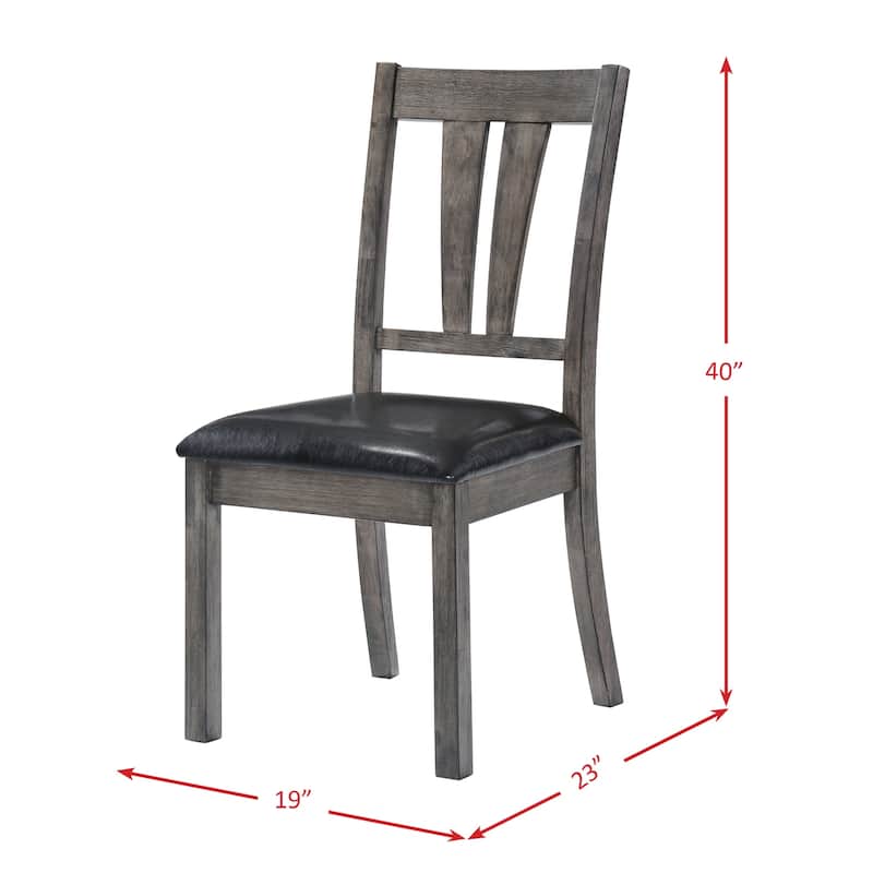 Southwestern Fan Back Dining Chair - Wood Seat, Rustic Farmhouse Style - HomeStock - 40