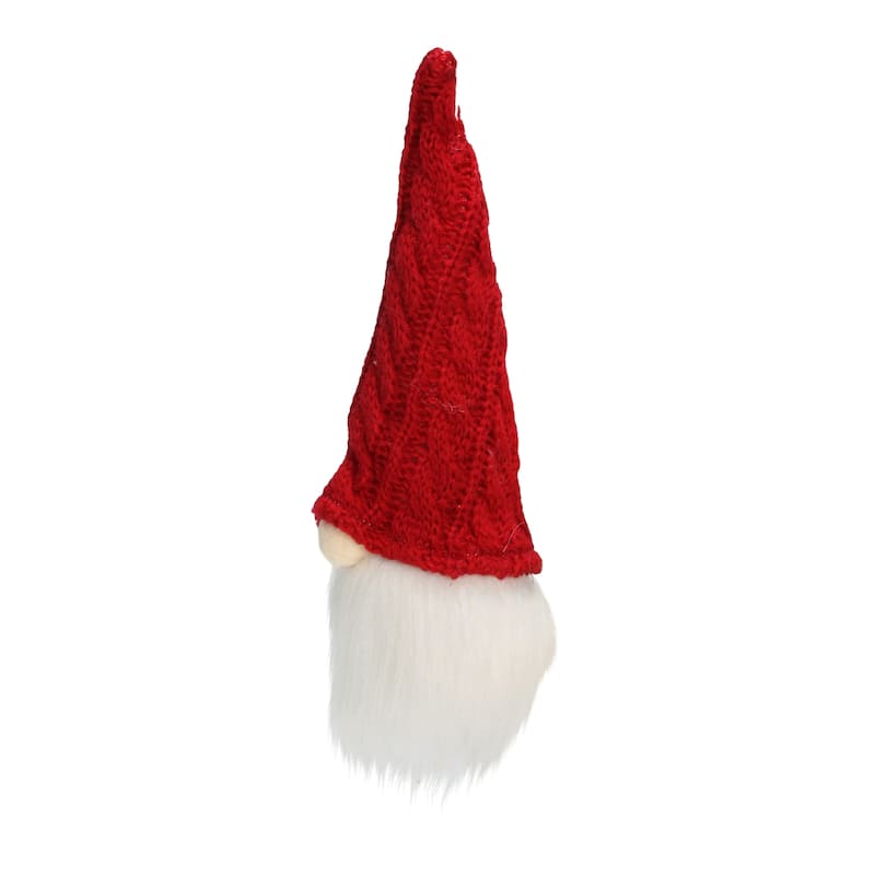 6.25" Gnome Head with Hat Hanging Christmas Ornament