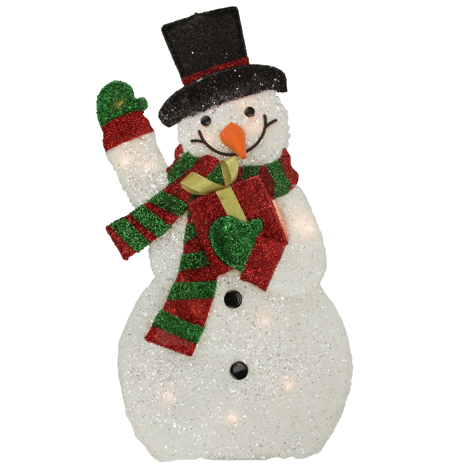 Shop 32 White And Red Lighted Waving Snowman Outdoor Christmas