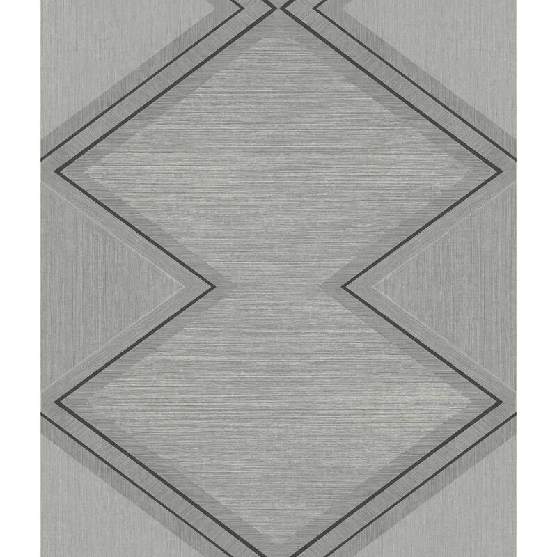 Inspired by Color Diamond Twist Grey & Black Wallpaper