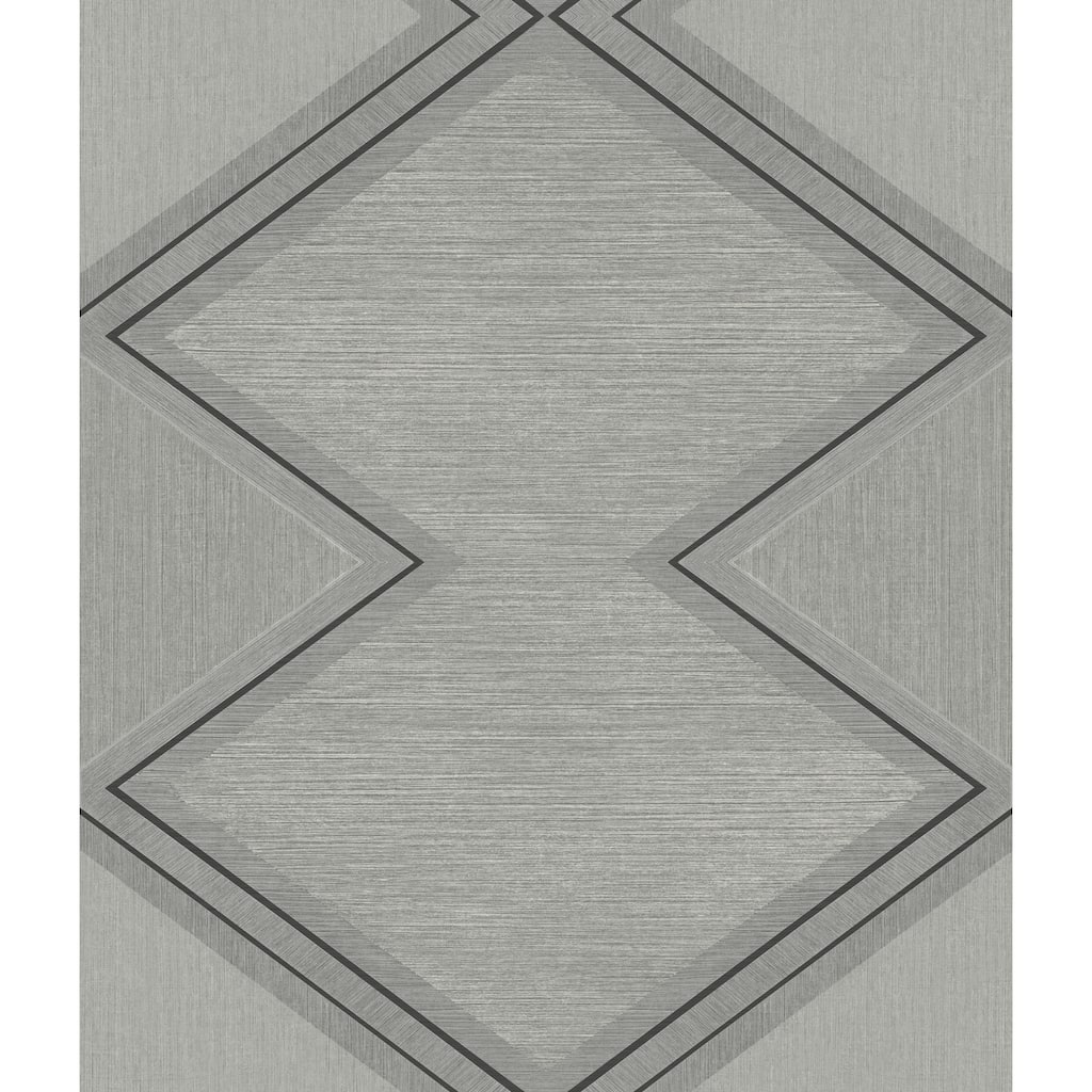 Inspired by Color Diamond Twist Grey & Black Wallpaper