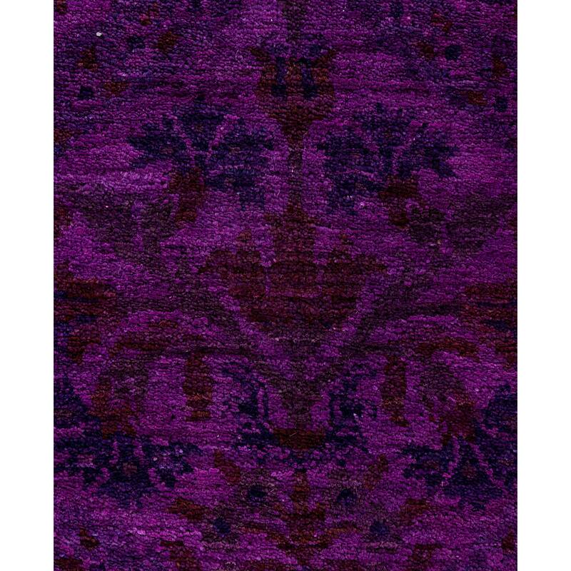 Overdyed One-of-a-Kind Hand-Knotted Area Rug - Blue - 4' 4" x 6' 1"