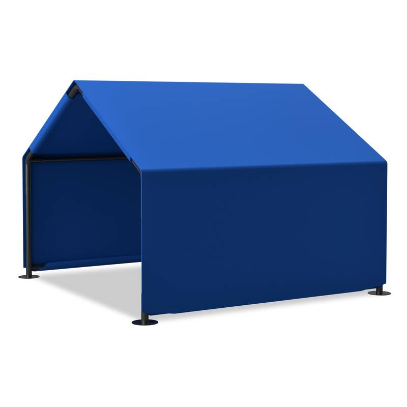 Blue Oxford Fabric Steel Dog Tent with Waterproof and Ventilated Design