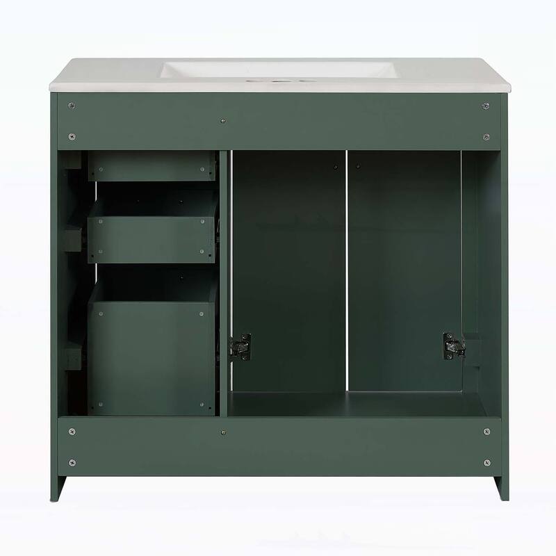 Freestanding Vanity Set with 3 Drawers& Soft Closing Doors