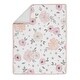 preview thumbnail 3 of 4, Sweet Jojo Designs Pink Watercolor Floral Girl 3pc Mini Crib Bedding Set White Shabby Chic Polka Dot Boho Bohemian Farmhouse