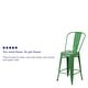preview thumbnail 80 of 97, 24'' High Metal Indoor-Outdoor Counter Height Stool with Back