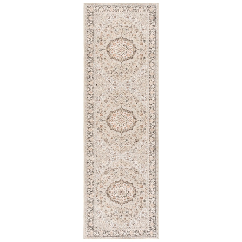 SAFAVIEH Arizona Ewdoksia Machine Washable & Slip Resistant Rug - 2'6" x 8' Runner - Sage/Ivory
