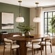preview thumbnail 2 of 8, Modern Farmhouse 1-Light Ribbed Stretch Fabric Drum Pendant Light for Kitchen Island Bedroom Entryway - 15" D