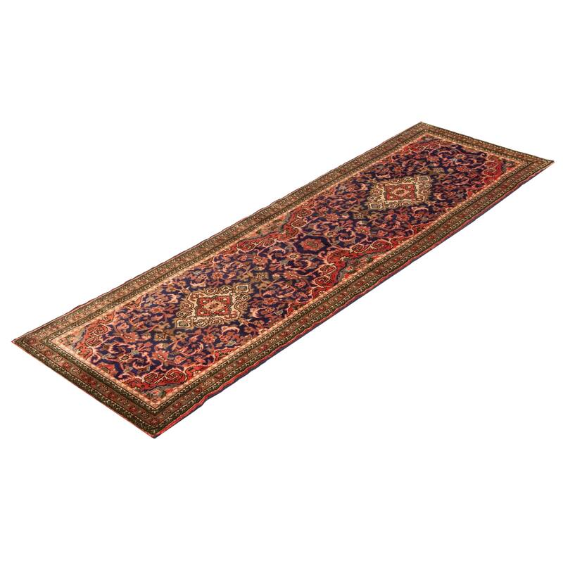 ECARPETGALLERY Hand-knotted Anadol Navy Wool Rug - 2'9 x 9'2