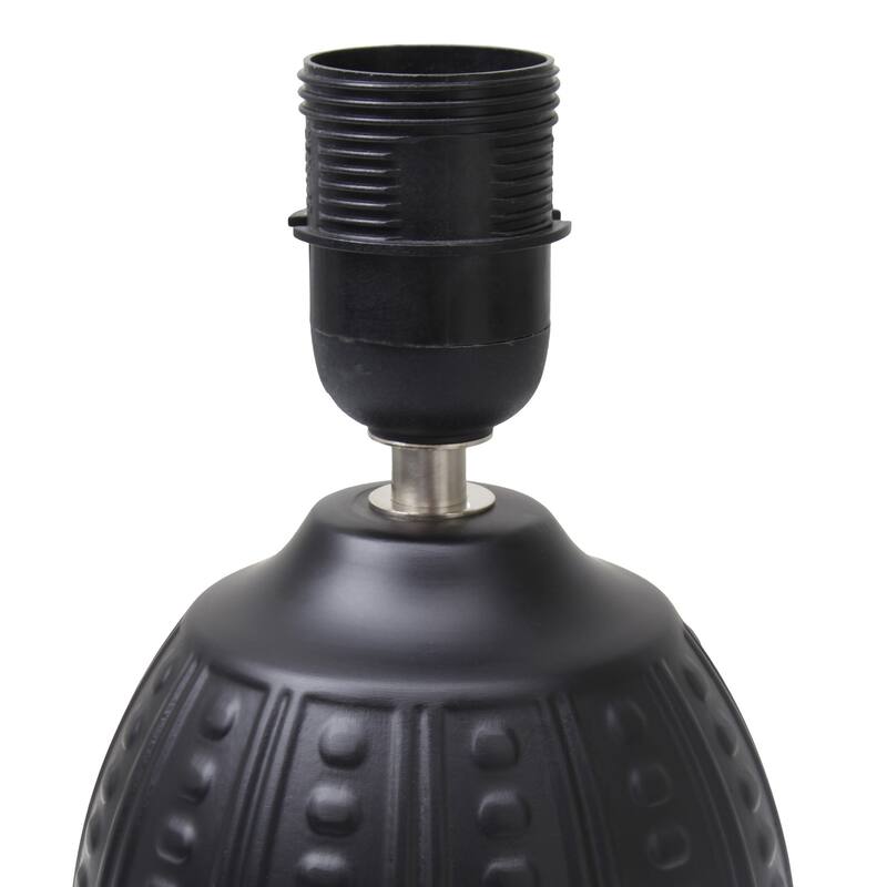 Mini Oval Table Lamp with Tapered Shade - 12.5" - Black