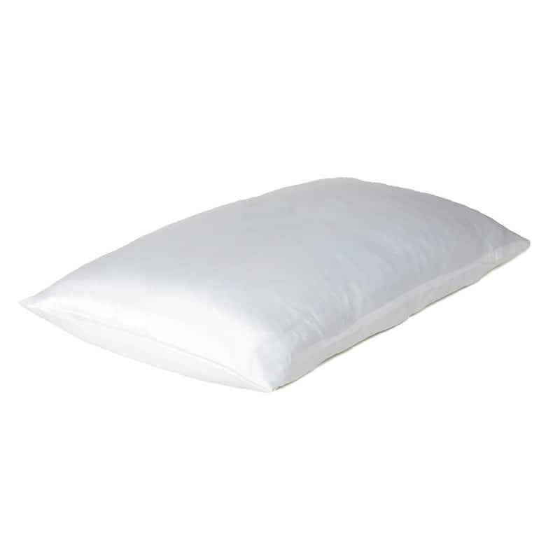 HomeRoots White Dreamy Set Of 2 Silky Satin Standard Pillowcases