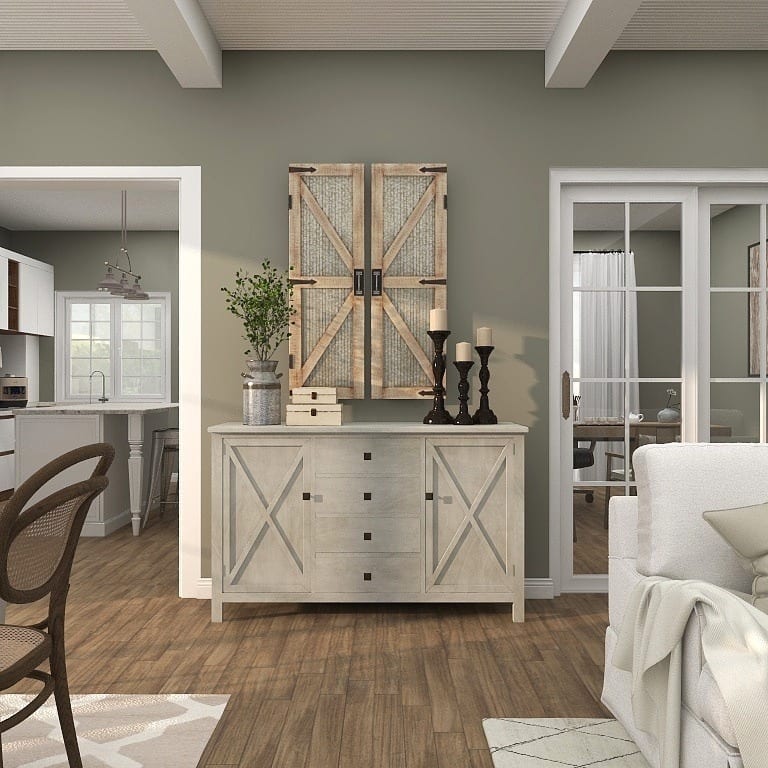 Gray Metal Milk Can Vase