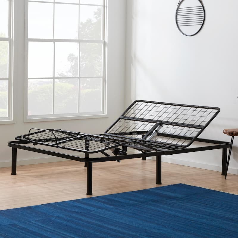 Lucid Comfort Collection 10-inch Gel Memory Foam Mattress and Standard Adjustable Bed Set