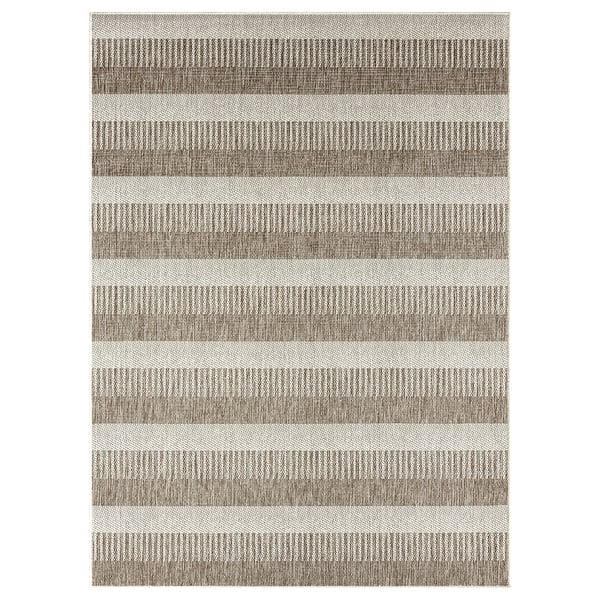 slide 2 of 11, Nicole Miller New York Patio Country Charlotte Modern Stripe Indoor/Outdoor Area Rug 5'2"x7'2" - Taupe