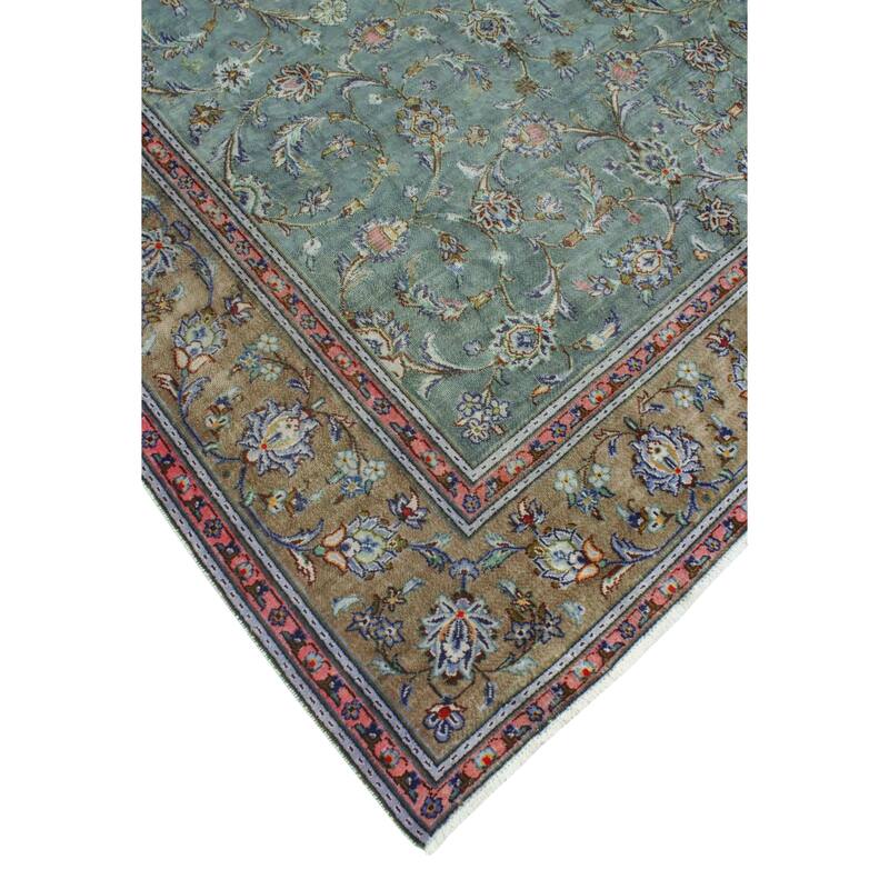 Vintage Distressed Wale Grey/Brown Rug - 6'9" x 10'2"