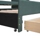 preview thumbnail 14 of 14, Twin Size Upholstered Daybed with Trundle and Three Drawers, Wood Slat Support Sofa Bed for Kids Adults Bedroom Furniture