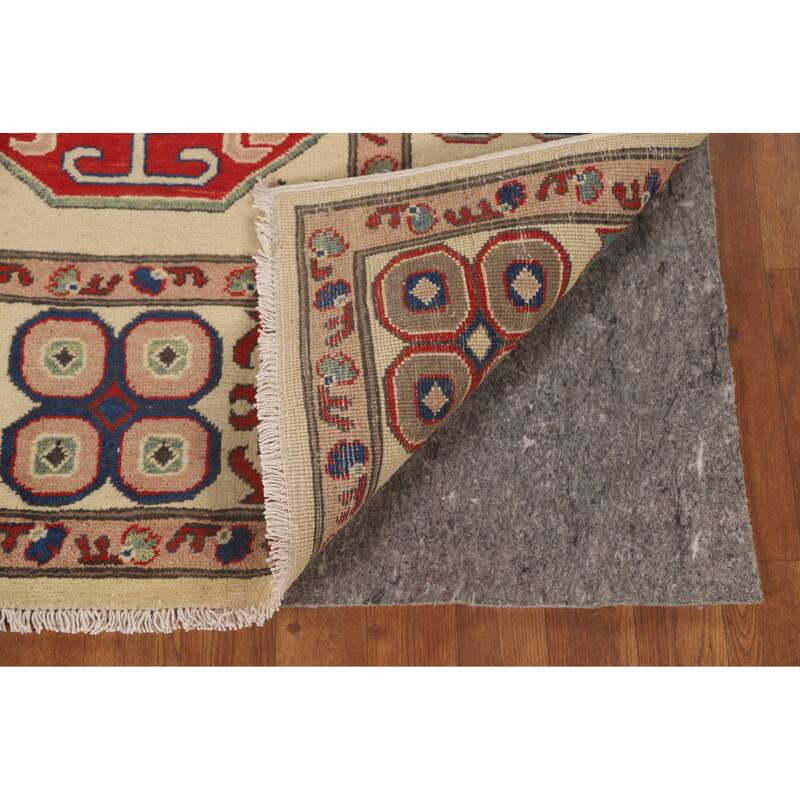 Kazak Living Room Area Rug Hand-Knotted Bedroom Wool Carpet - 6'7" x 8'9"