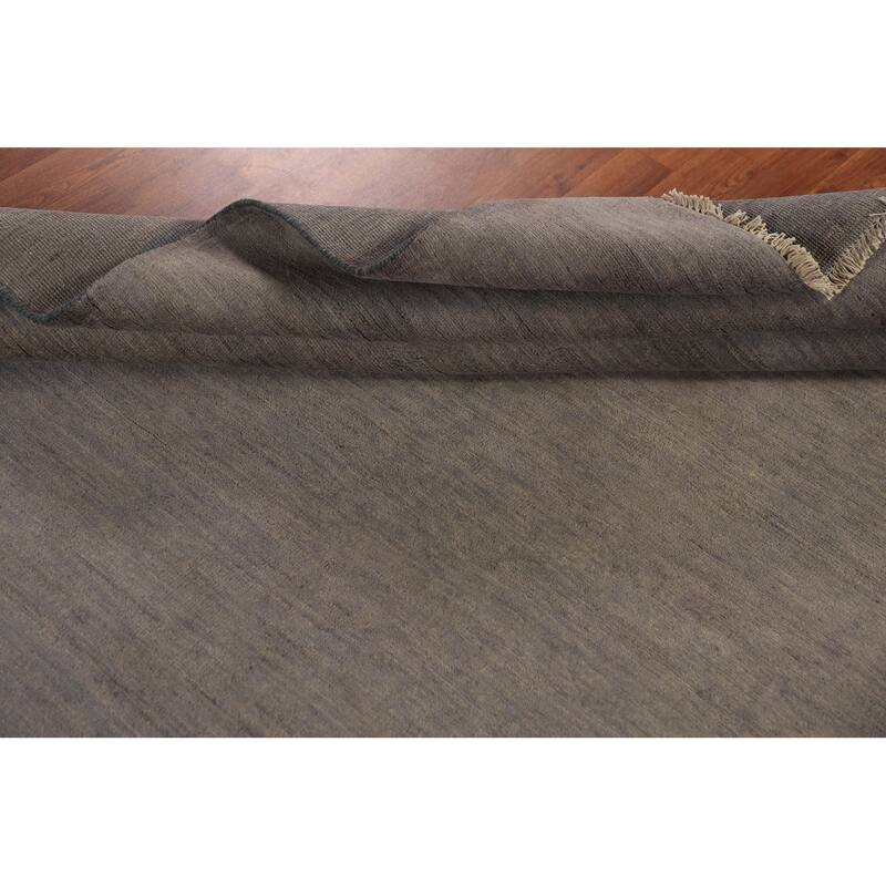 Gabbeh Modern Area Rug Hand-Knotted Contemporary Wool Carpet - 6'11" x 9'7"