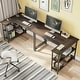 preview thumbnail 78 of 113, Small L Shaped Desk with Storage Shelves Corner Computer Desk