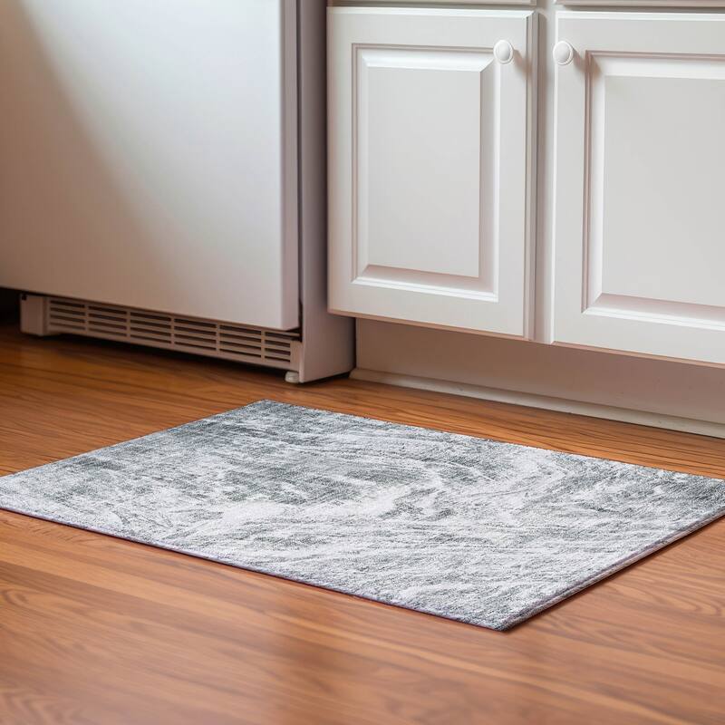 Premium Washable Super Soft Modern Tide Mayfield Rug - Gray - 1'8" x 2'6"