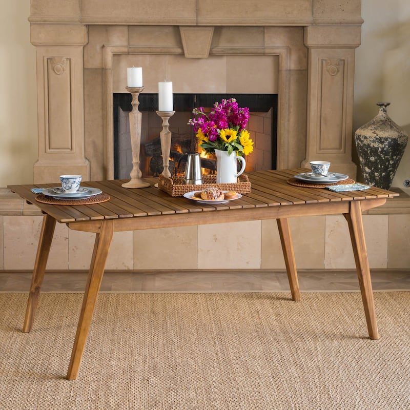 Christopher Knight Home - Outdoor Solid Wood Dining Set Options with Handwoven Wicker Chairs and Multiple Table Styles - 27.5" Round Table + Cream+Light Brown