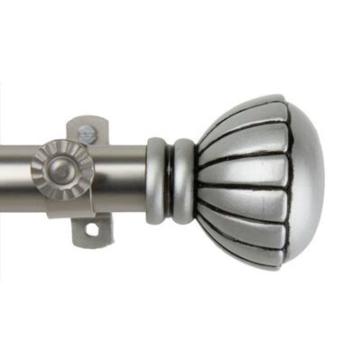 Magnolia Curtain Rod 28-48 inch - Satin Nickel - 28"-48"