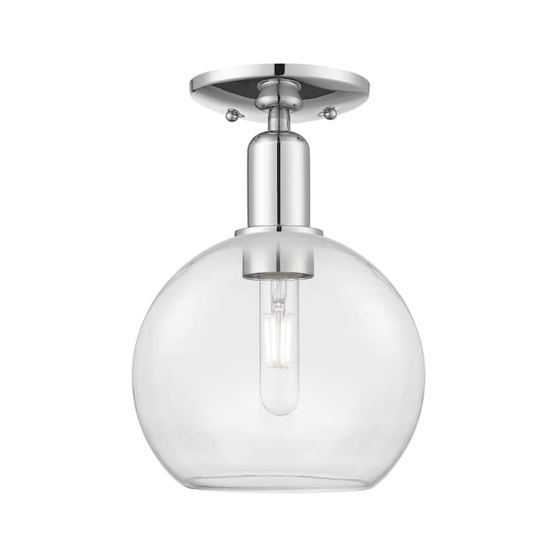 Innovations Lighting Endless Possibilities Arcadia - Athens - 1 Light 8" Semi-Flush Mount - Clear/Polished Chrome