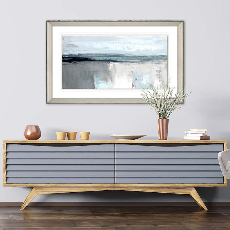 Moody Coast I Framed Art Giclee Under Glass - Blue
