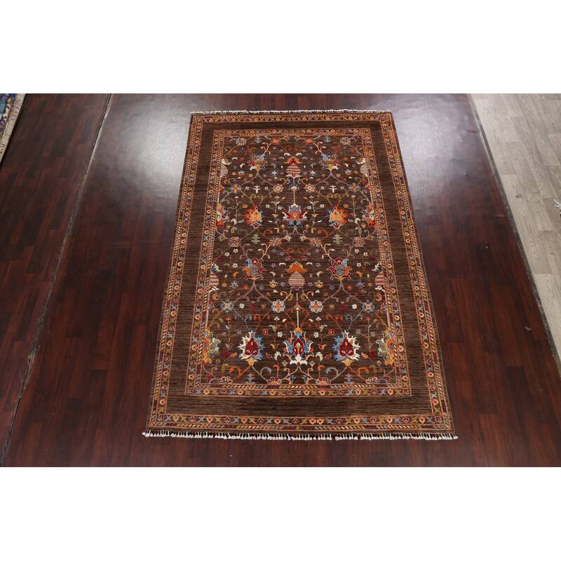 Vegetable Dye Traditional Ziegler Oriental Wool Area Rug Hand-knotted - 6'6" x 9'8"