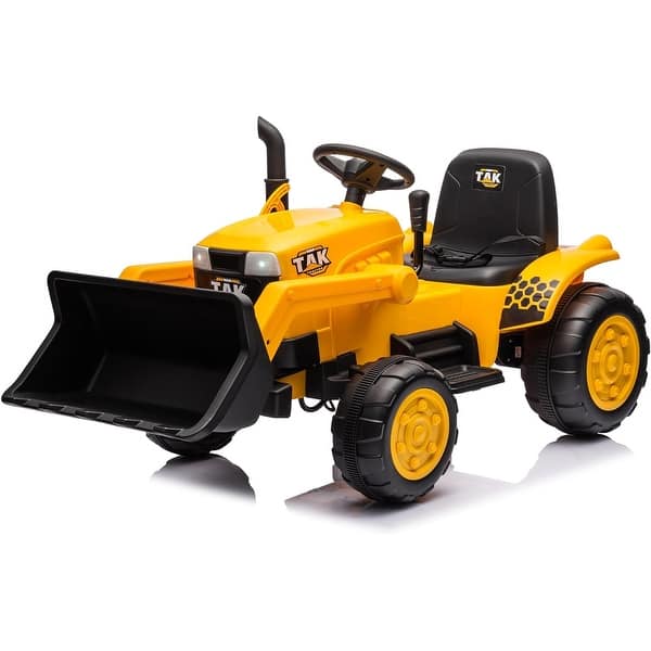 slide 2 of 7, Ride On Excavator,12V Kids Electric Excavator Vehicle Construction Truck with Remote Control, Adjustable Bucket,Digging Handle Yellow - Assembly Required - 2-4 Years