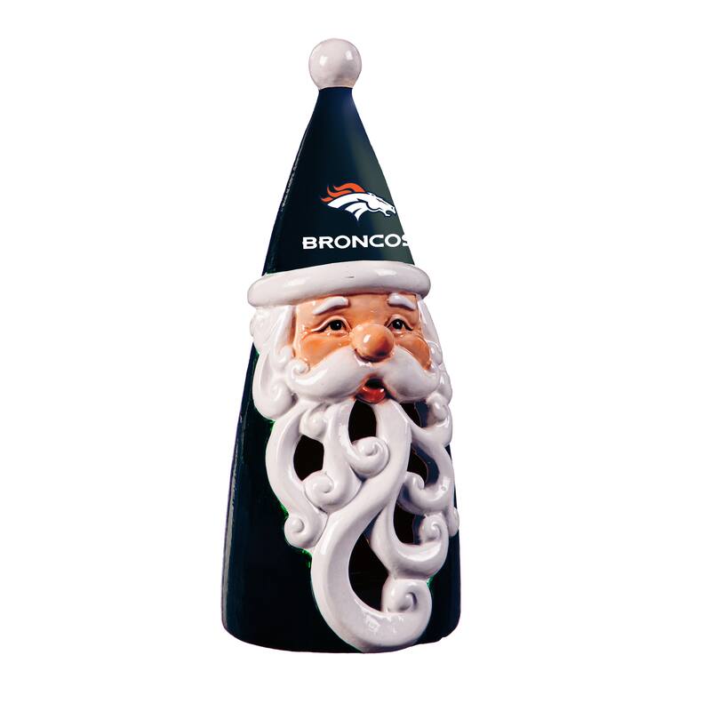 Denver Broncos Santa LED Garden Statuary, 8"