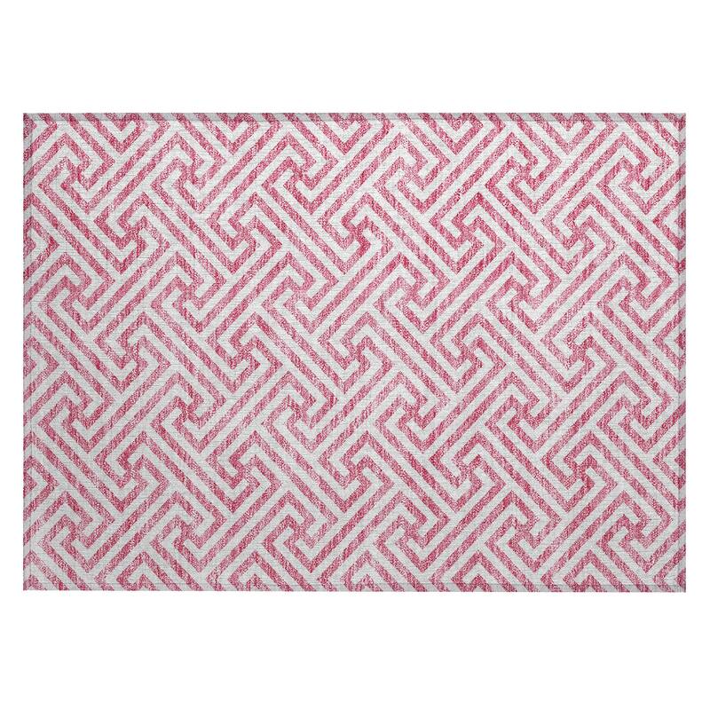 Machine Washable Indoor/ Outdoor Chantille Geo Modern Rug