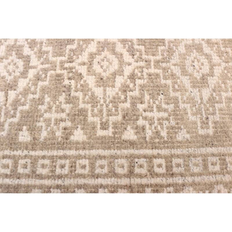ECARPETGALLERY Hand-knotted Tangier Taupe Silk, Wool Rug - 5'3 x 7'5