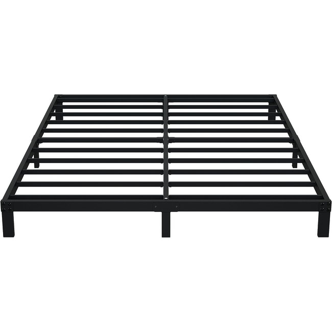 7 Inch Low Profile Metal Platform King Size Bed Frame with Heavy Duty Support, Easy Assembly