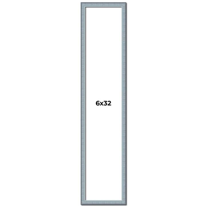 6x32 Frame Rustic Sky Blue Solid Wood Picture Frame | 0.75 Inch